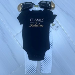 Little Treasure 100% cotton  3 piece set. Size 6-9 months